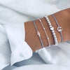 Crazy Feng 2018 Bohemian Marble Stone Beads Bracelet Set For Women Natural Stone Tassel Pendant Bangles Bracelet Femme Jewelry